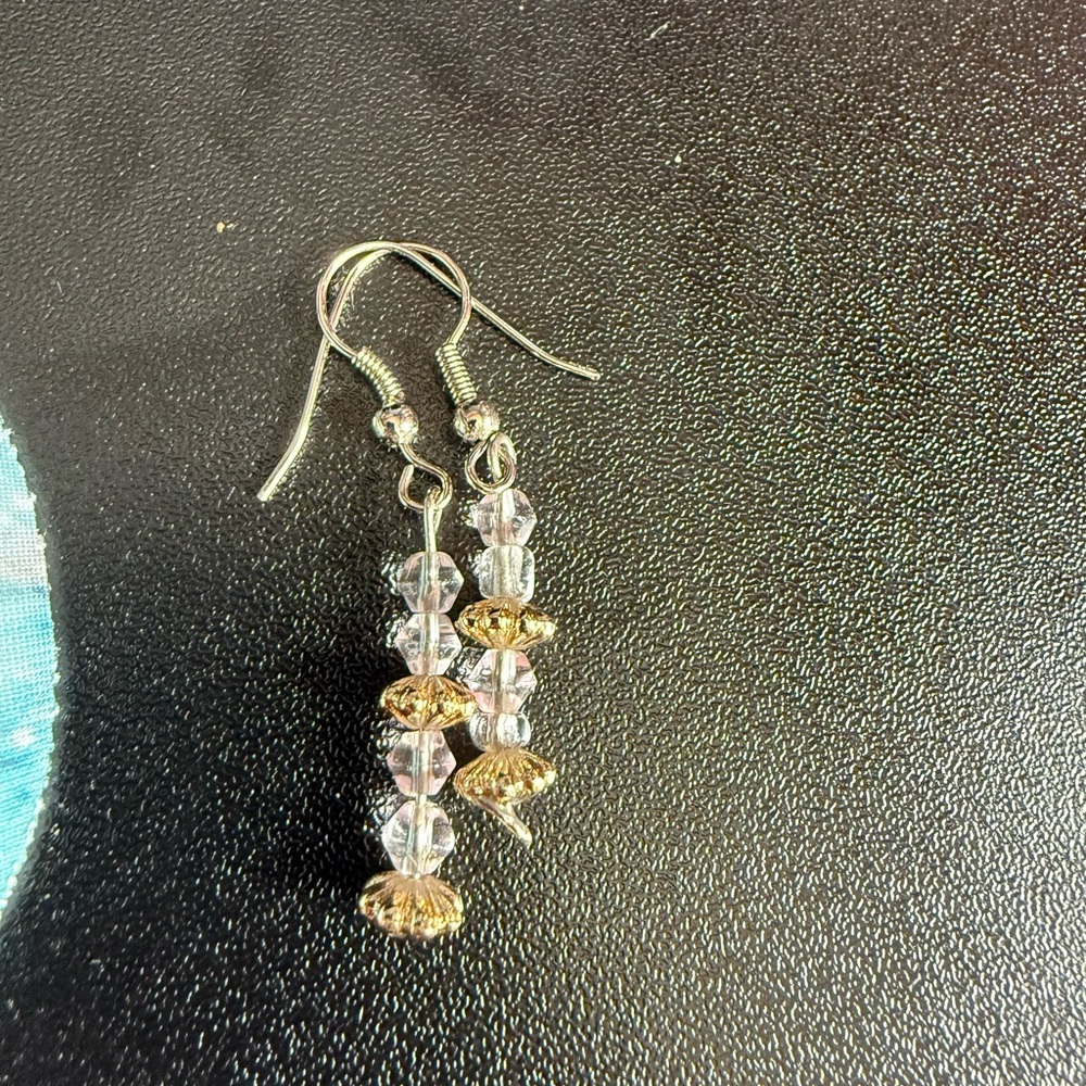 2 for $4 Elegant Gold and Silver Beaded Earrings
